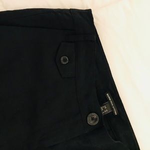 MANGO Black Linen Pants
